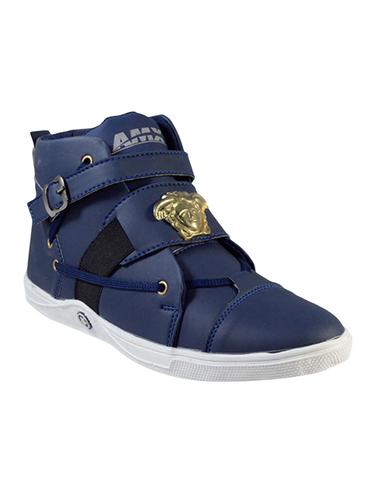 blue leatherette lace up sneaker - 15013107 - Very Small Image - 1
