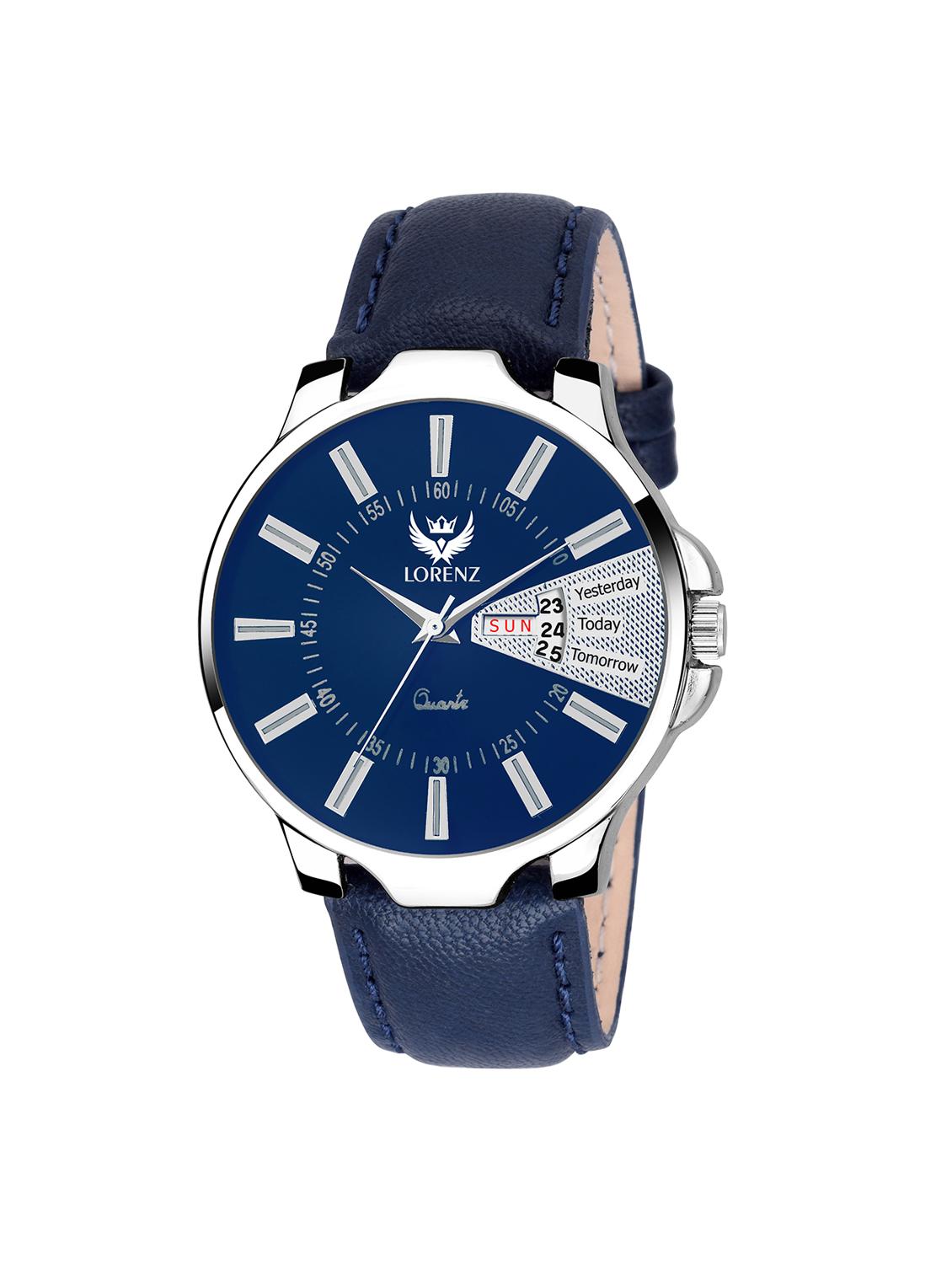 lorenz mk-1075a day date edition blue dial men's analog watch - 15013161 - Zoom Image - 1