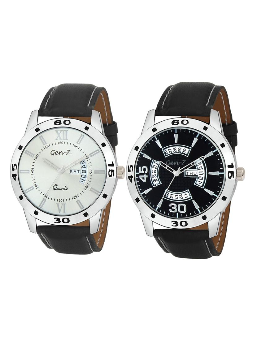 Gen-Z Combo of two day and date strap watches GENZ-CO-DD-0001-0002 - 15013217 - Zoom Image - 1