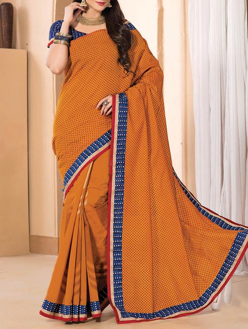 polka dots half & half saree with blouse - 15013276 - Standard Image - 1