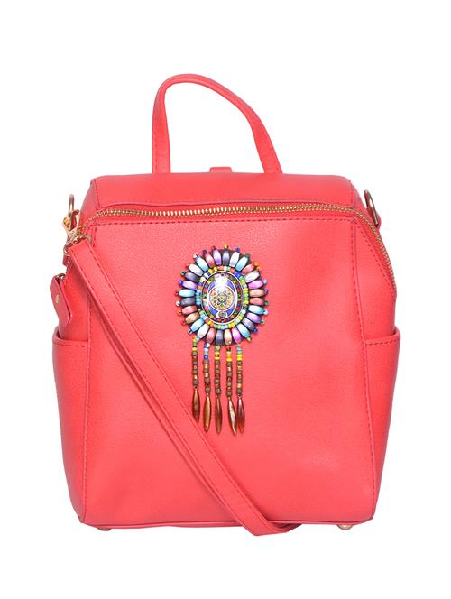 red leatherette regular sling bag - 15013303 - Very Small Image - 1