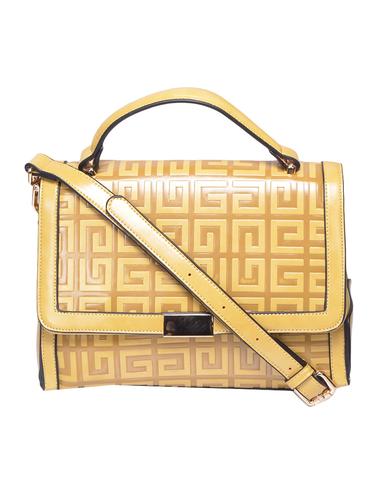 yellow leatherette handbag - 15013320 - Very Small Image - 1