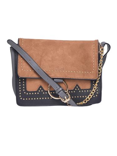tan leatherette regular sling bag - 15013329 - Very Small Image - 1