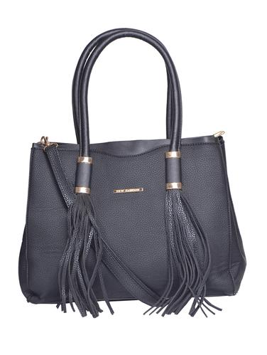 black leatherette regular handbag - 15013337 - Very Small Image - 1