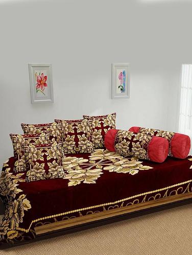 8 pc Chenille Diwan set - 15013515 - Very Small Image - 1