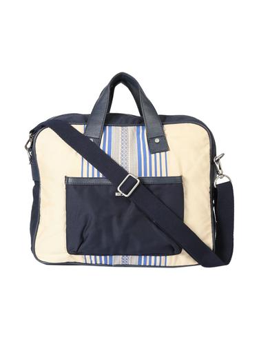 beige cotton polyester blend laptopbag - 15013561 - Very Small Image - 1