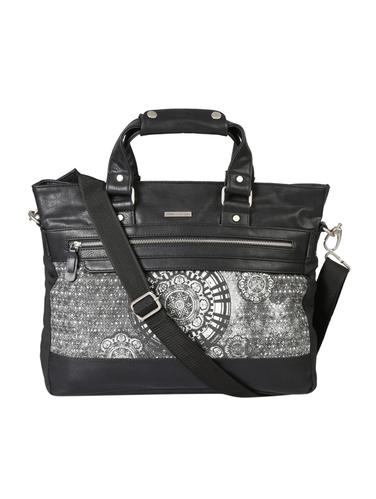 black cotton polyester blend laptopbag - 15013562 - Very Small Image - 1
