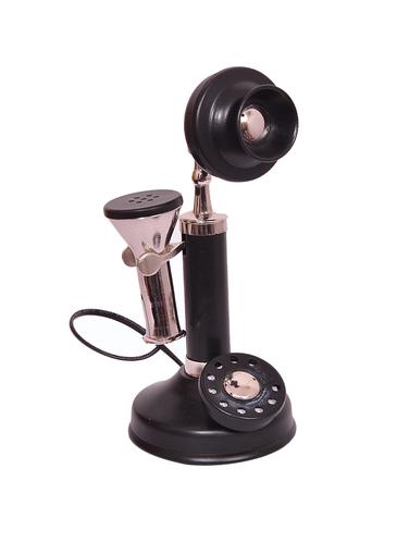 Black Silver Finish Brass Telephone Model Non Working Only for Decorative - 15013593 - Very Small Image - 1