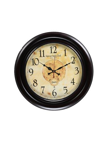 Round Vintage Wooden Wall Clock - 15013624 - Very Small Image - 1