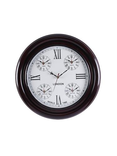 Handmade Vintage Style Five Time Wooden Wall Clock - 15013625 - Very Small Image - 1