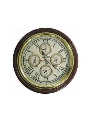 Wooden Five Time Antique Design Brass and Wooden Wall Clock - 15013626 - Standard Image - 1