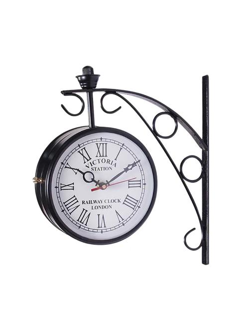 Metal 6 Inch Clock Dia Vintage Victoria Wall Clock Two Side Station Clock - 15013636 - Very Small Image - 1