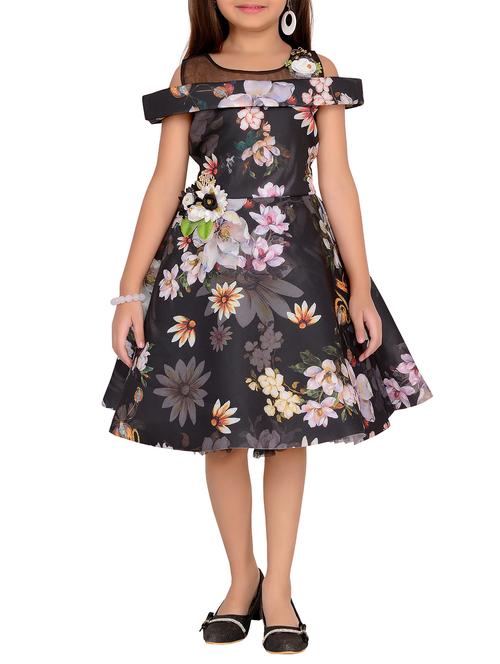 black polyester frock - 15013767 - Standard Image - 1