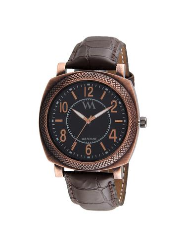 Watch Me Black Dial Brown Leather Watch for Men WMAL-303x - 15013851 - Very Small Image - 1