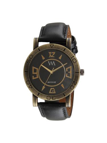 Watch Me Black Dial Leather Watch for Men WMAL-304x - 15013852 - Very Small Image - 1