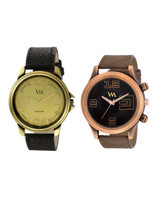 Watch Me Analog Watch Combo Set for Mens and Boys wmal-202-268 - 15013885 - Very Small Image - 1