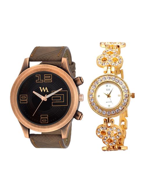 Watch Me Analog Watch Combo for Couple wmal-202-120-g - 15013901 - Very Small Image - 1