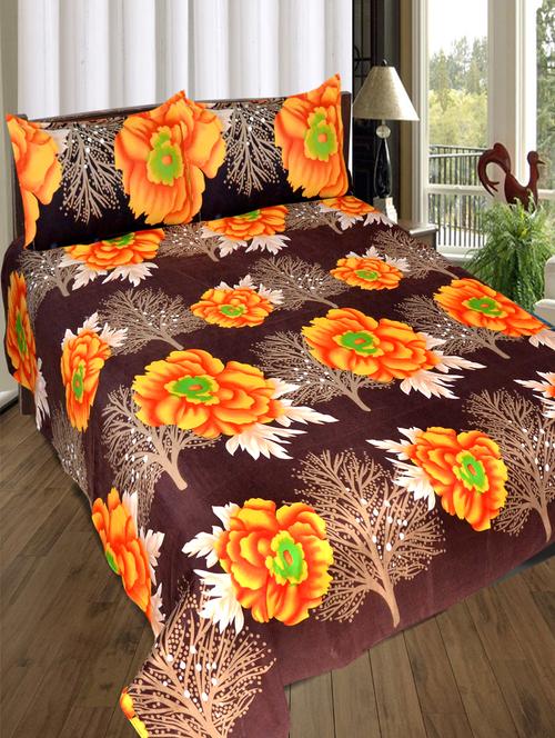Floral Double Bedsheet With 2 Pillow Covers - 15013958 - Standard Image - 1