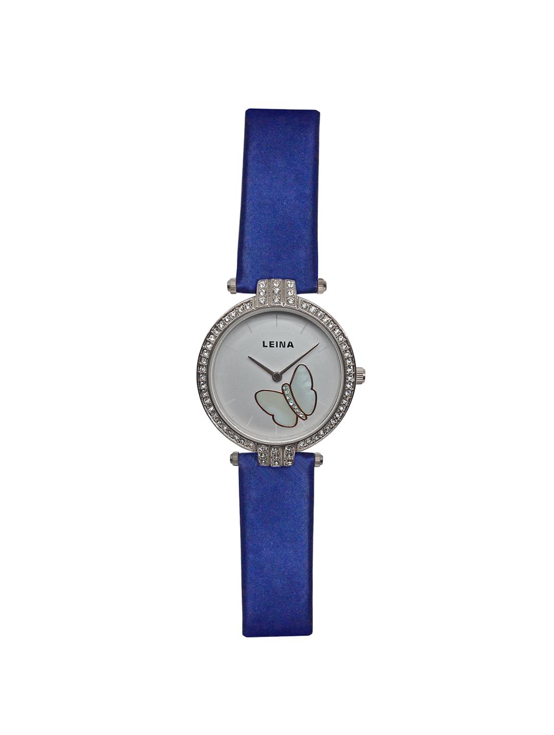 JM New Leina Style L1 Silver Dial Blue Leather Belt Watch - 15013991 - Zoom Image - 1