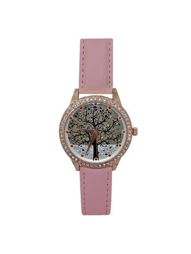 JM New Leina Style L1 Light Pink Leather Belt Watch - 15014009 - Very Small Image - 1