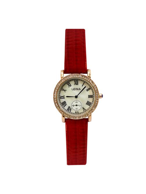 JM New Leina Style L4 Red Leather Belt Watch - 15014041 - Standard Image - 1