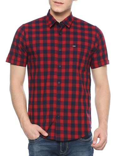 red cotton casual shirt - 15014086 - Very Small Image - 1