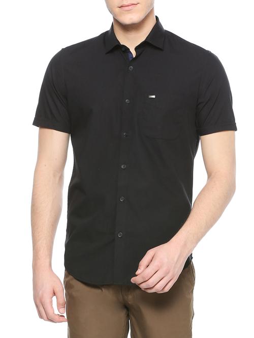 black cotton casual shirt - 15014088 - Very Small Image - 1