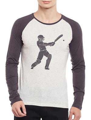 grey cotton raglan tshirt - 15014099 - Standard Image - 1