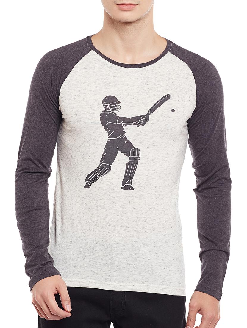 grey cotton raglan tshirt - 15014099 - Zoom Image - 1