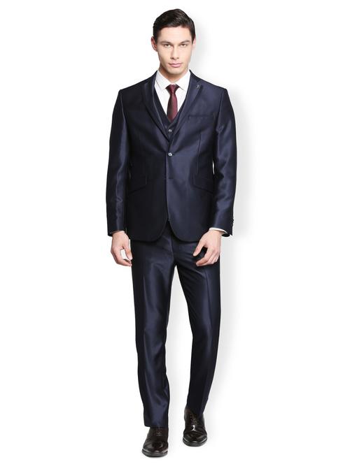 navy blue terry rayon suit - 15014161 - Very Small Image - 1