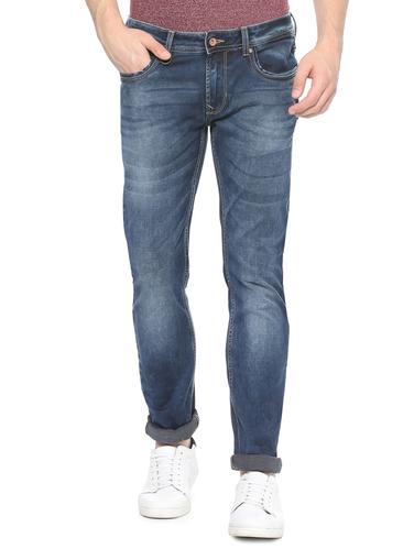 blue cotton washed jeans - 15014727 - Very Small Image - 1