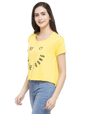 yellow quirky text tee - 15015019 - Standard Image - 2