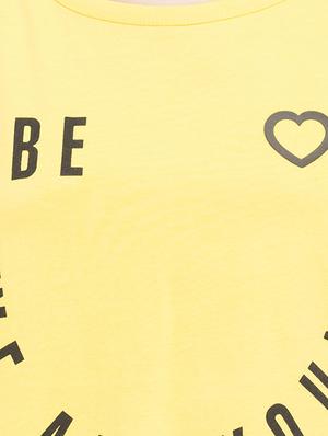 yellow quirky text tee - 15015019 - Standard Image - 4