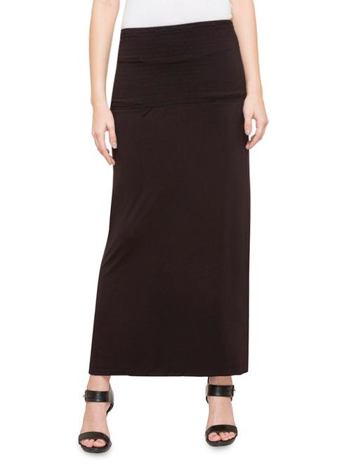 black solid straight skirt - 15015050 - Standard Image - 1