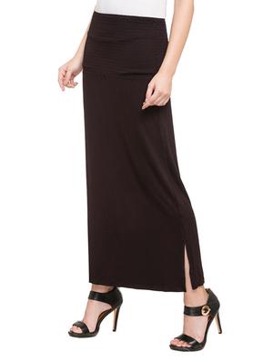 black solid straight skirt - 15015050 - Standard Image - 2