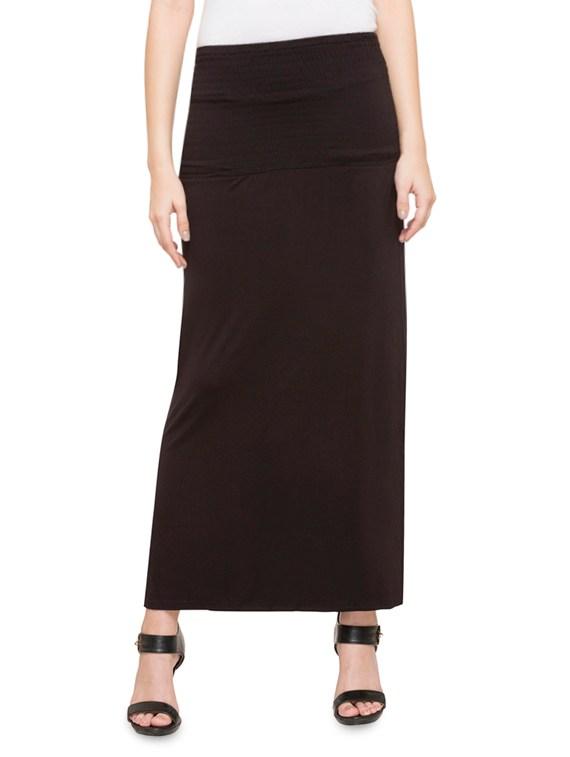 black solid straight skirt - 15015050 - Zoom Image - 1
