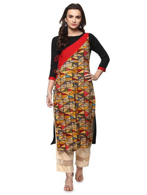 Straight geometrical kurta - 15015122 - Standard Image - 1
