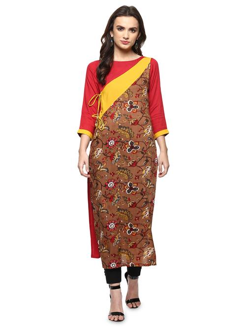 Straight printed kurta - 15015133 - Standard Image - 1