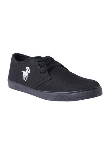black Canvas lace up sneaker - 15015459 - Very Small Image - 1