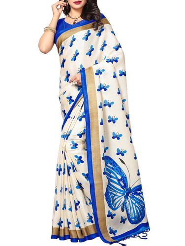 Conversational printed saree with blouse - 15015504 - Very Small Image - 1