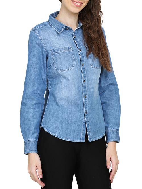 solid blue shirt - 15015535 - Standard Image - 1