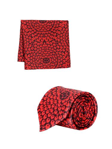 red blended tie & Pocket Square - 15015597 - Very Small Image - 1