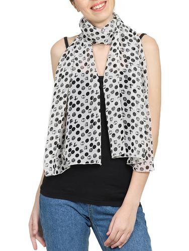 white polyester scarf - 15015819 - Very Small Image - 1