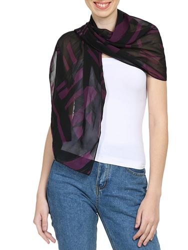 black polyester scarf - 15015820 - Very Small Image - 1