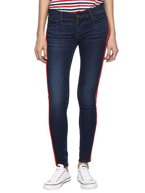 blue solid denim jeans - 15015909 - Standard Image - 1