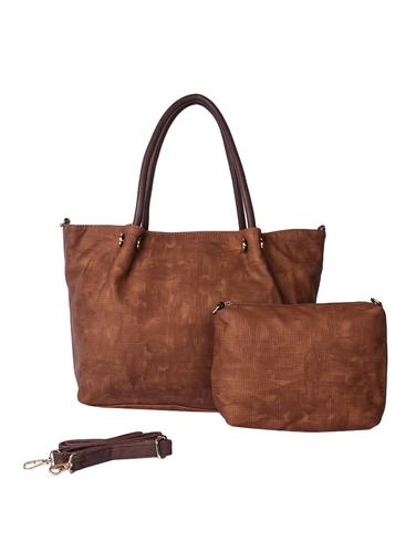 brown leatherette handbag - 15015946 - Very Small Image - 1