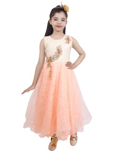 orange net party gown - 15015994 - Very Small Image - 1