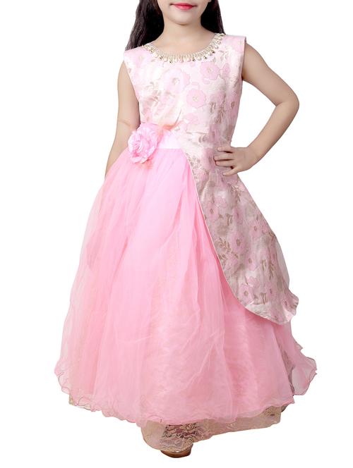 pink net party gown - 15016003 - Standard Image - 1