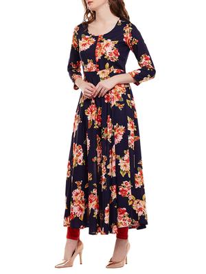 floral printed flared kurta - 15016070 - Standard Image - 2
