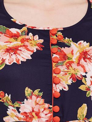 floral printed flared kurta - 15016070 - Standard Image - 4